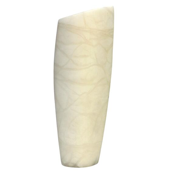 MidCentury Otradnenskaya Russian White Alabaster Artistic Display Vase Exquisite - Picture 3 of 6